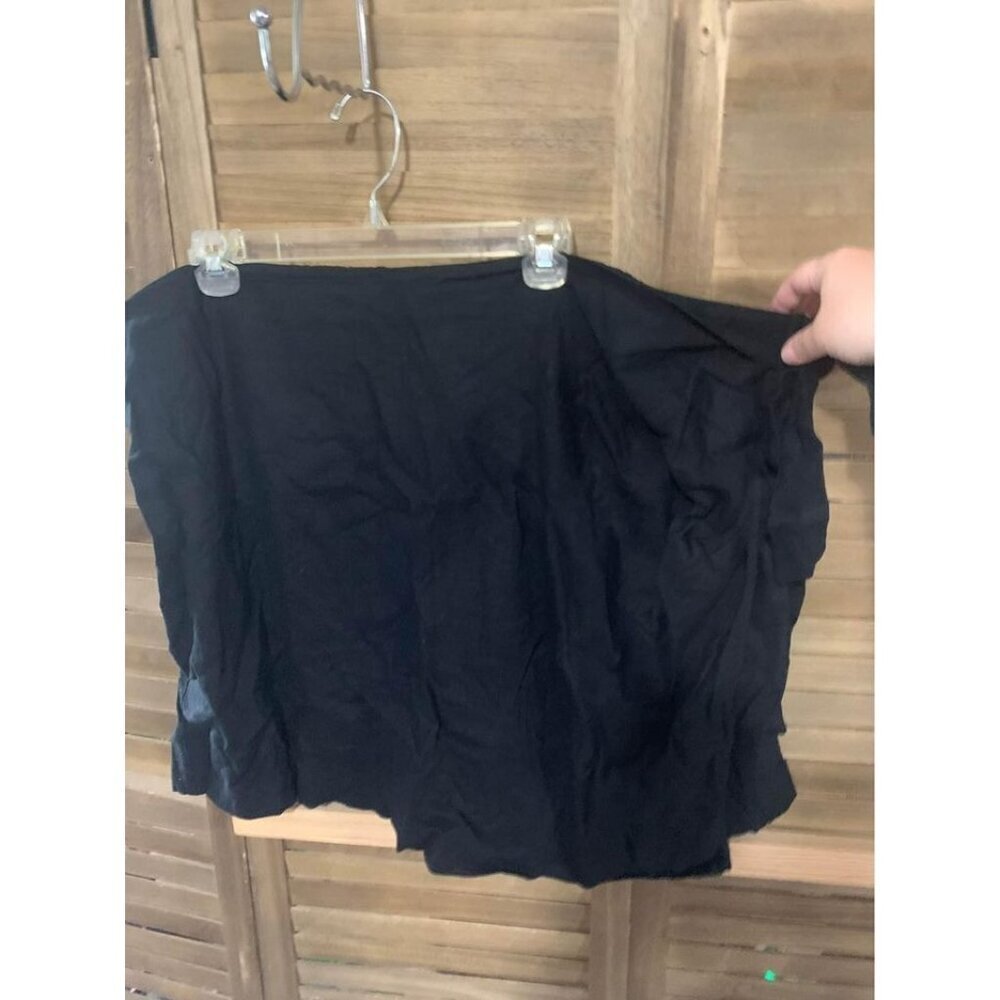 NWOT Ava Viv Shorts Linen Summer Casual Boho Y2K Women's Size 3X Black